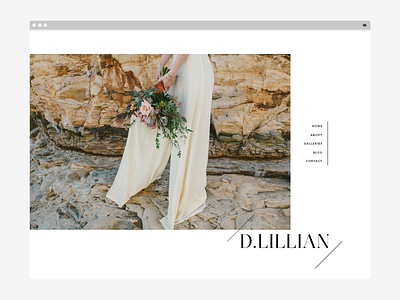 Dlillian Photography website layout photography simple website