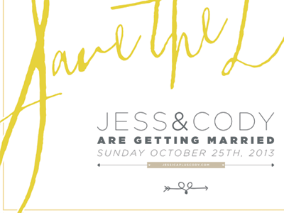 Jess and Cody save the date wedding