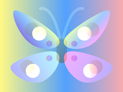 Candy colors butterfly butterfly candy gradients transparency