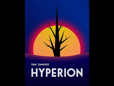 Dan Simmons - Hyperion, book cover book book cover cover design dribbbleweeklywarmup geometric gradient illustration