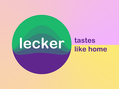 Lecker - grocery shop logo branding branding design dribbbleweeklywarmup food geometric logo logo design organic transparency
