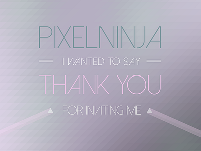Thank you, @pixelninja debut gray low contrast thankyou