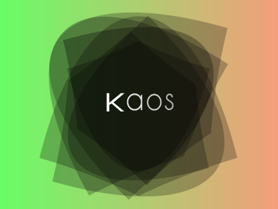 Kaos chaos green logo opacity orange transparency
