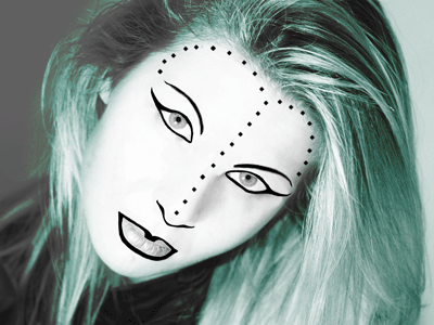 Gif Painted Face animated face gif girl green makeup photo white woman