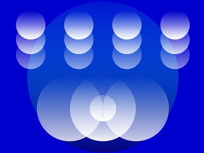 Blue circles geometric gradient