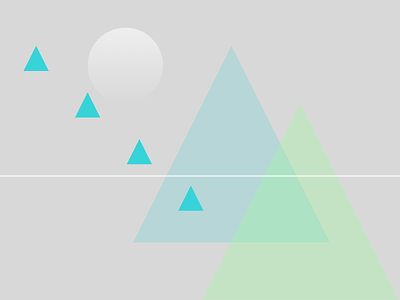 Panorama geometric mountains triangles