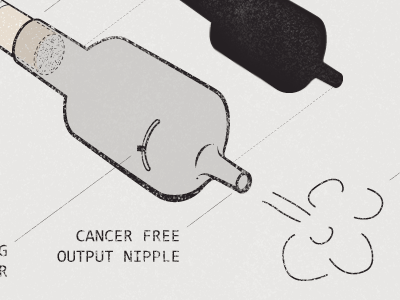 Cancer Catcher cancer cigarettes flintstones giggle patent