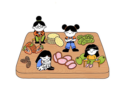 I am like a cheese plate comic character charcuterie cheese cheese board cheese plate comic comic art cute food illustration funny illustration kawaii sequential art