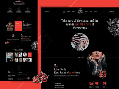 Tatoo Dark creative landing tatoo tatoo artist ui ux web webdesign