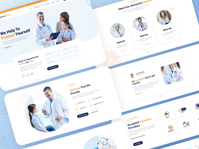 Medical Clinic blue cilinic dr medical ui ux web web design wen landing