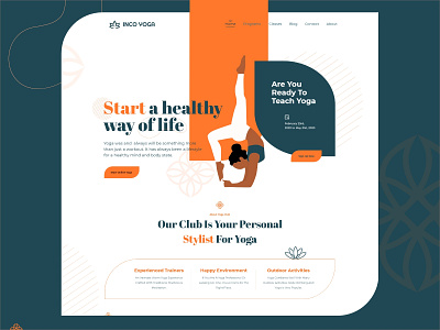 Yoga Them Wenb Design creative design illustration landing ui ux vector webdesign yoga