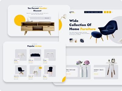 Furniture Shop Najva branding creative design furniture shop graphic design illustration logo shopping theme typography ui ux web webdesign