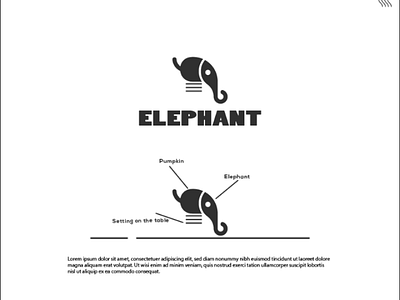 Elephant minimalist logo