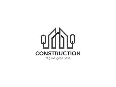 Construction Logo Design branding building logo construction construction logo greed logo line logo logo minimal logo woardmark