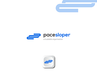 PaceSloper Letter P & S brand identity branding brandmark custom logo design custom type design icon letter letter p letter s logo mark minimal logo minimalist logo monogram ps logo symbol type typography