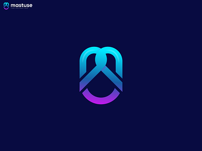 mastuse branding design gradient logo graphic design house logo illustration initial m logo logo minimalist realstate typography ui vector