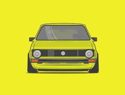 MK1 art auto automobile creative design flat graphic design illustration illustrator minimal rally vector vehicle design