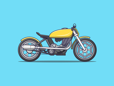 Bike art creative design flat graphic design icon illustration illustrator minimal motorbike vector