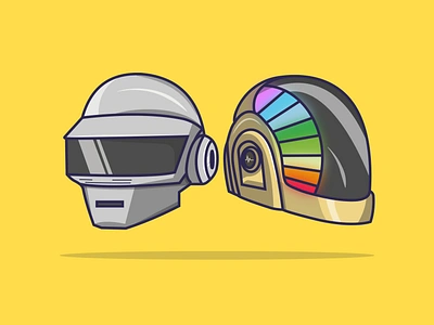 Daft-Bye art character design creative daftpunk design flat flat design graphic design illustration minimal vector