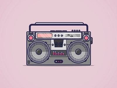 BoomBoxx art boombox design flat graphic design illustration logo minimal vector