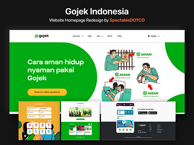 Gojek Indonesia - Website Homepage Redesign ui ux web