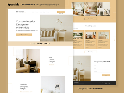 JDT Interior & Co. || Website UX/UI Design