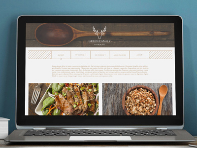 Green Family Cookbook web design branding design graphic web