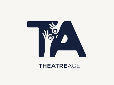 TheatreAge blackandwhite brand branding identity logo minimal negative space theatre type weekly warmup