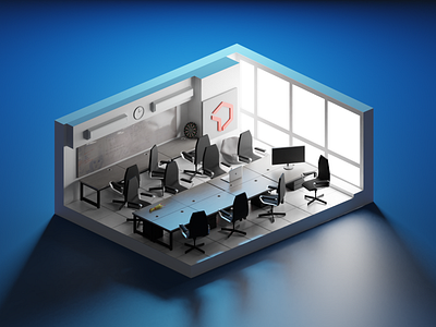 VentureDive Office 3d 3d design 3d illustrations blender illustration interior model office