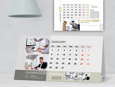 Desk Calendar branding illustration