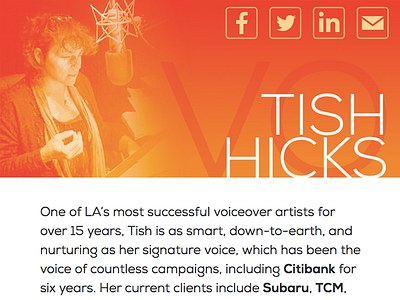 tishhicks.com/vo (mobile) header icons logo responsive website