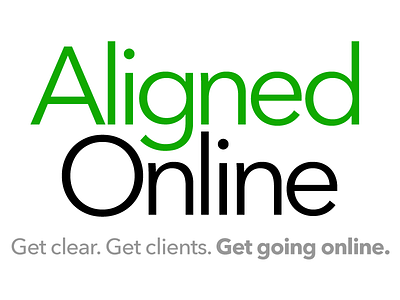 Aligned Online - logo and tagline avenir branding logo tagline web services