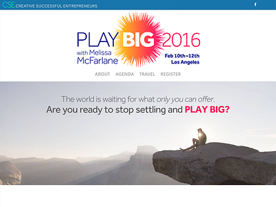 Logo & Website for PLAY BIG Event 2016 branding coaching logo website