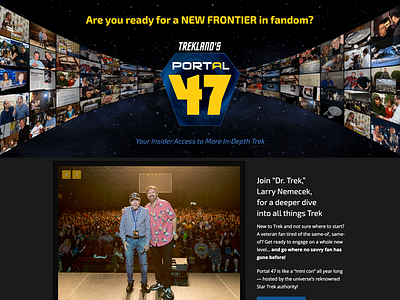 Website Portal47.net landing page portal47 star trek website