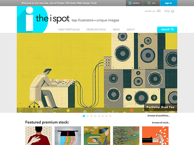 Website - The i Spot branding illustration logo theispot website