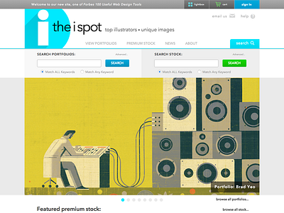 Website - The i Spot - Search branding illustration logo theispot website