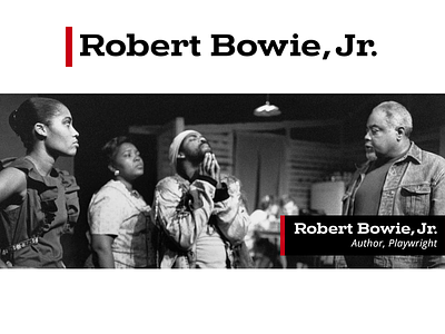 Logo for Playwright Robert Bowie Jr. banner branding logo website writer