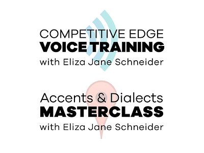 Logo System for Competitive Edge Voice Training acting branding logo voice voiceover website