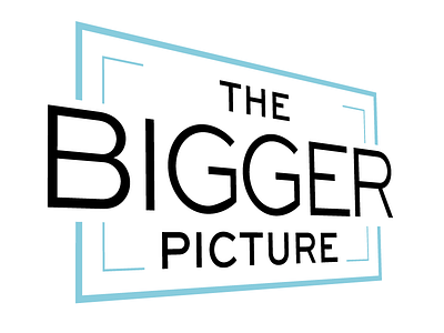 Logo for The Bigger Picture Productions - Rotated branding commercial logo production website