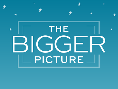 Logo for The Bigger Picture Productions - Star Background branding commercial logo production website