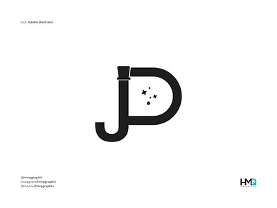 JP Modern Monogram attractive logo branding business logo design logo designer graphicdesign hmqgraphix logo logo inspirations logo intro logo mark logo mark symbol logotype magic logo magician minimalist logo modern logo wordmark