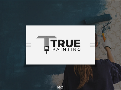 TruePaint Modern Minimalist logo Concept