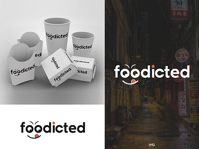 Foodicted Minimal Modern Concept Food Logo attractive logo branding business logo design logo fashion food food logo foodicted foodicted graphic design hmqgraphix logo logo design logotype minimalist logo modern logo ted ted logo