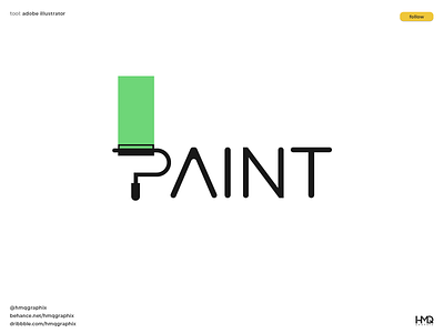 Paint modern minimalist Logo concept attractive logo branding business logo design design logo graphic design hmqgraphix illustration logo logo mark minimalist logo modern logo packaging paint paint logo painting sketch