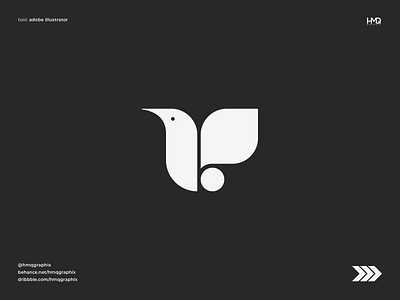 Minimal Bird modern logo mark