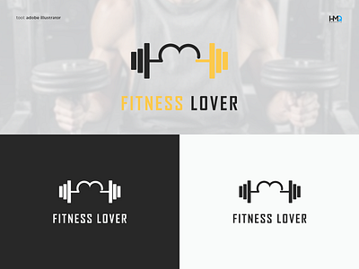 Fitness Lover minimalist Modern logo design application attractive logo brand design brand identity branding business business logo design design logo fitness branding fitness logo hmqgraphix identity design illustration logo logo mark love logo minimalist logo modern logo