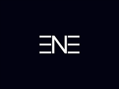 ENE Minimal modern Wordmark logo design