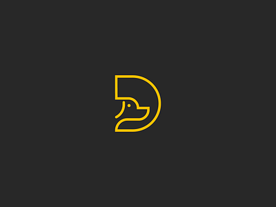 D for Dog minimal modern wordmark design