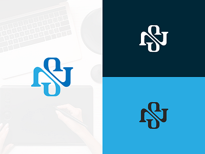 NS Minimal modern Business monogram design