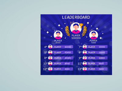 game leaderboard with abstract background